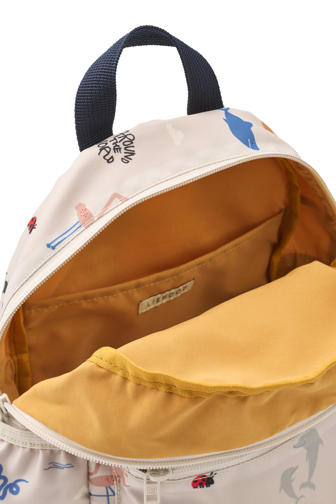 Zainetto per l'Asilo, Andreas Backpack, Around the world sandy, Liewood