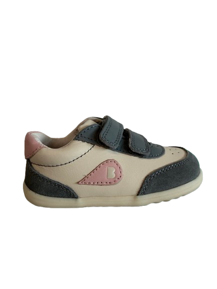 Bobux Step Up Champ scarpe primi passi in pelle, ultimate grey chalk