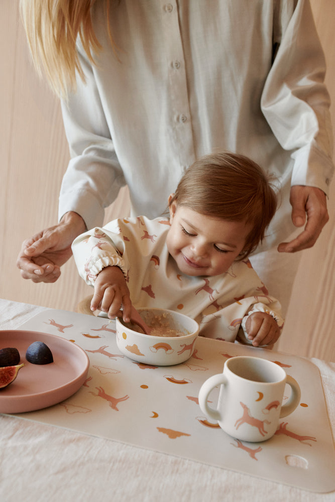 Set pappa in silicone, VIVI di Liewood, fantasia UNICORNO