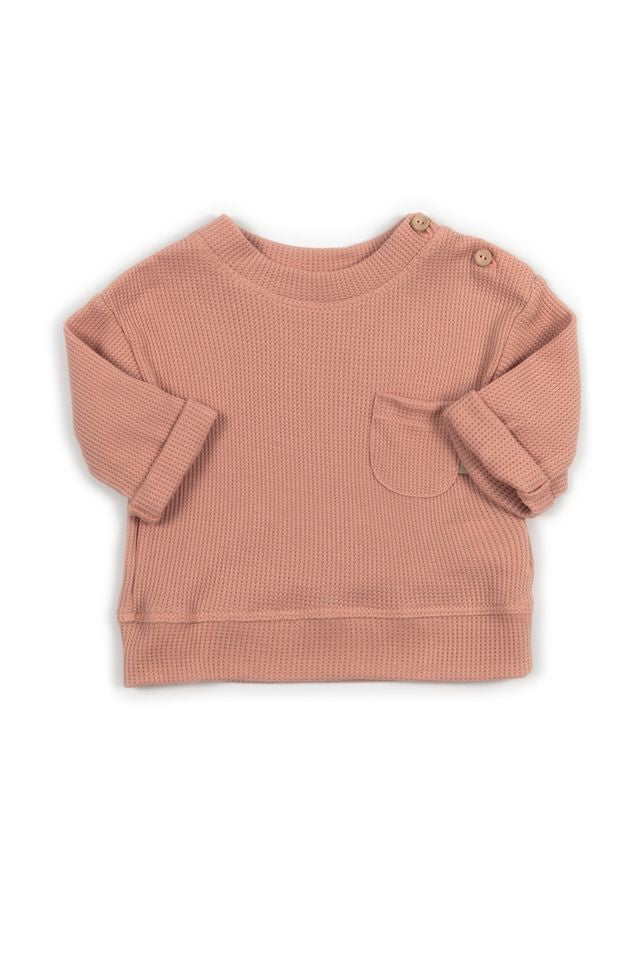 Maglia apertura laterale con bottoni, CORAL, con taschino e maniche lunghe, in fibra di bambù e cotone, Bamboom