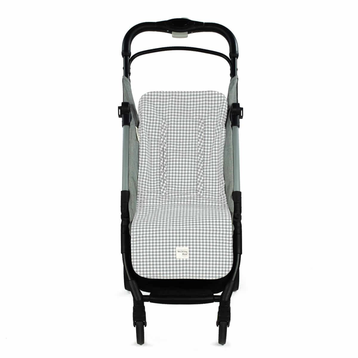 Materassino universale copriseduta passeggino I love Vichy Grey di Walking Mum
