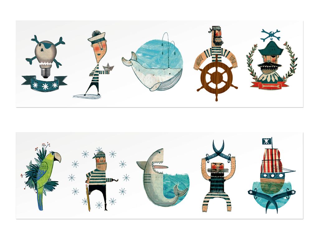 Londji, Pirates Tatoos, 10 tatuaggi temporanei