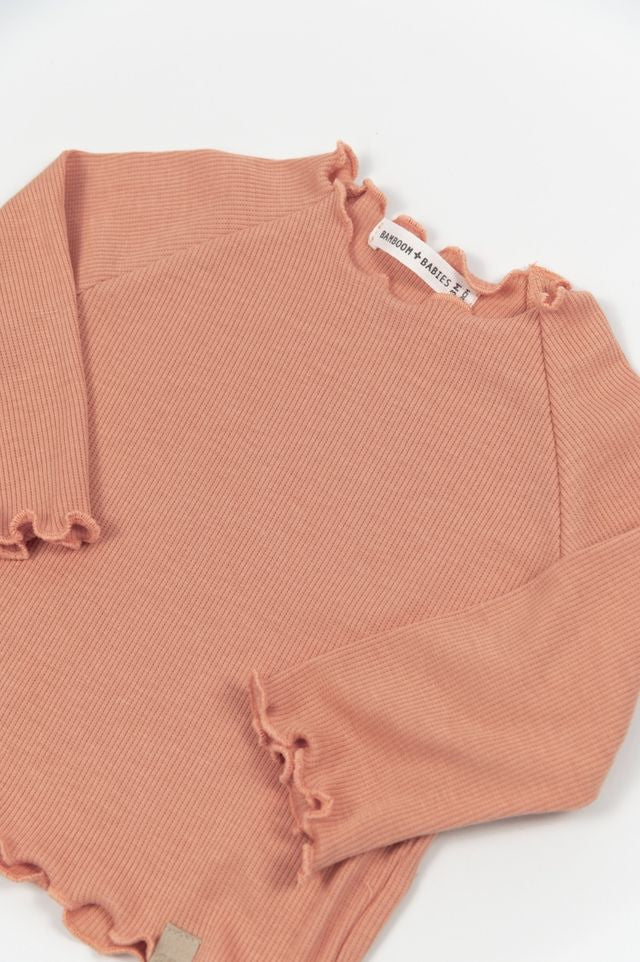 Shirt bimba a maniche lunghe, CORAL in fibra di bambù e cotone, Bamboom
