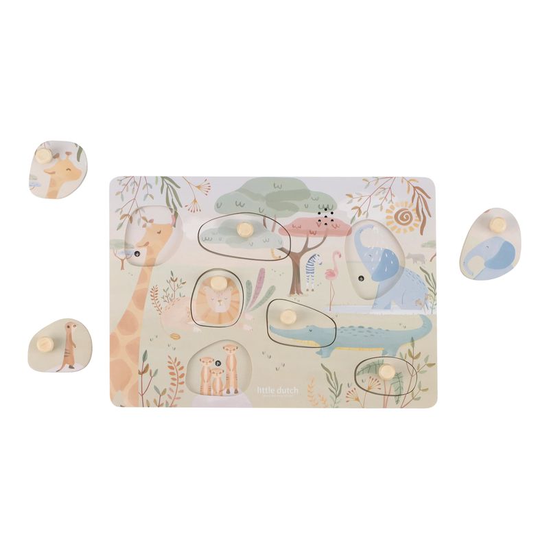 Sound Puzzle, puzzle sonoro in legno, collezione Safari Friends, Little Dutch