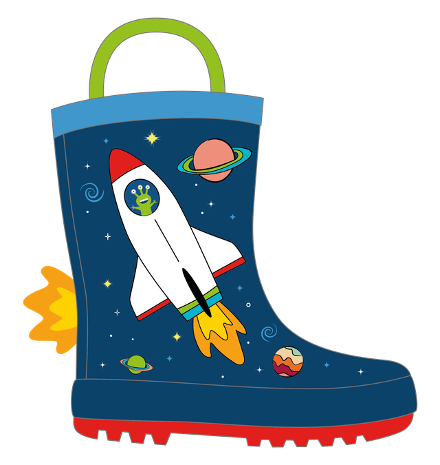 Stivali da pioggia in gomma, Razzo Astro Space, Mr Tiggle