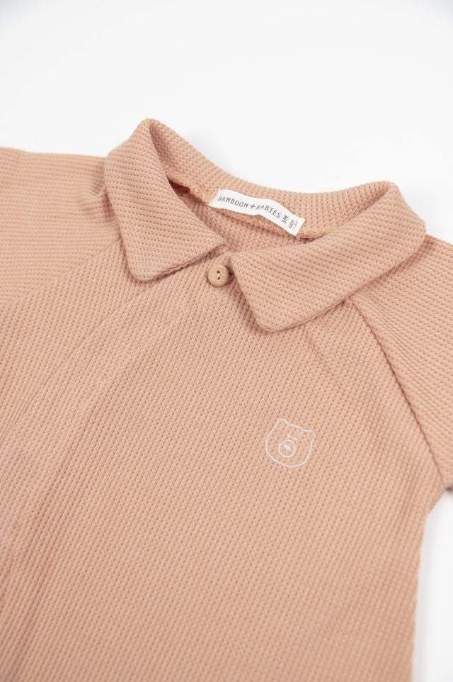 Tuta estiva, CORAL, con colletto e chiusura a kimono, in fibra di bambù e cotone, Bamboom