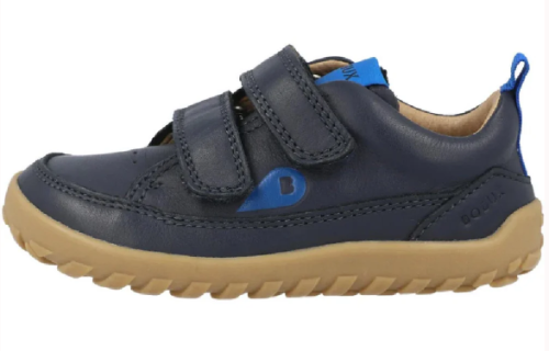 Bobux Step Up ALPHA DOWN scarpe in pelle BAREFOOT primi passi, colore navy gum sole