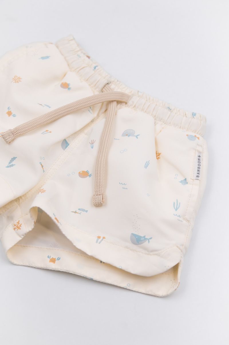 Shorts costume maschietto UV50+, PRINT SEALIFE Bamboom