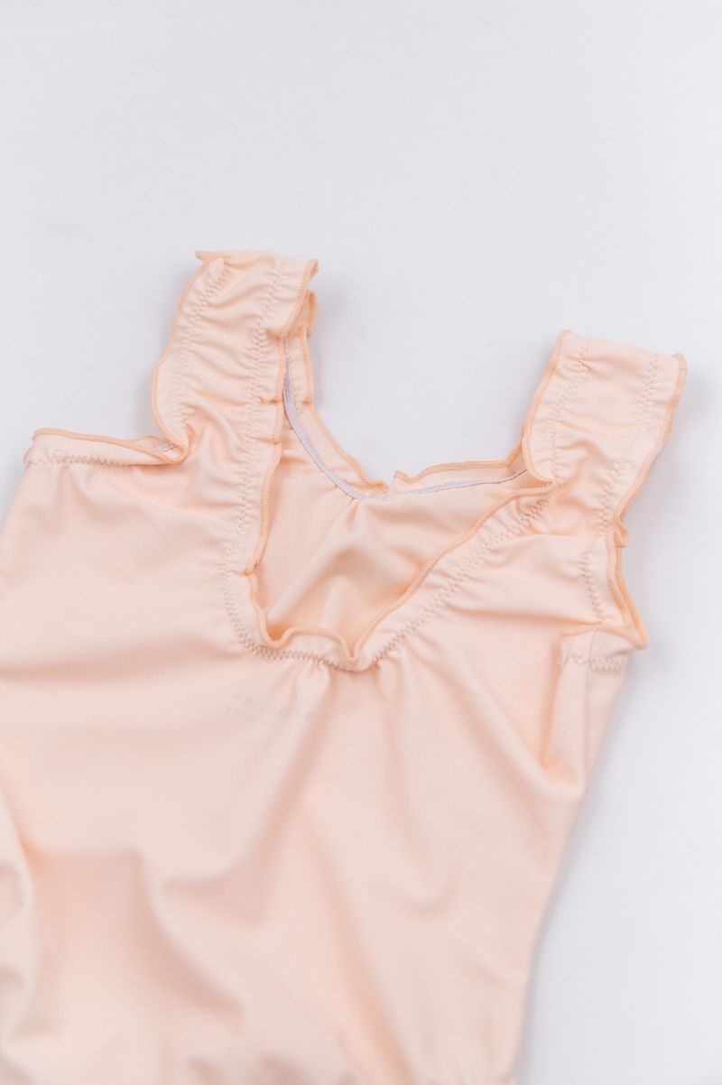 retro del COSTUME INTERO ROSA CON LOGO HERE COME THE SUNSPALLA LARGA E VOLANT