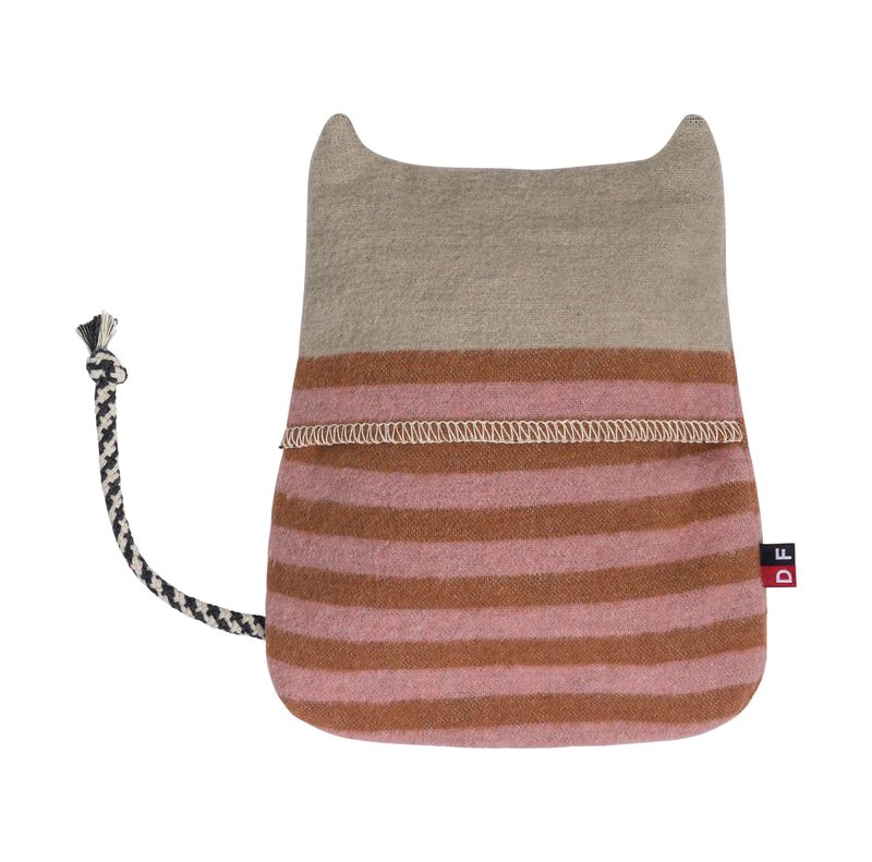Cuscino termico in cotone 25 x 20 x 4 cm, con semi di spelta, fantasia gattina, Fussenegger