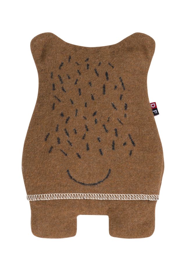 Cuscino termico in cotone 25 x 20 x 4 cm, con semi di spelta, fantasia orso, Fussenegger