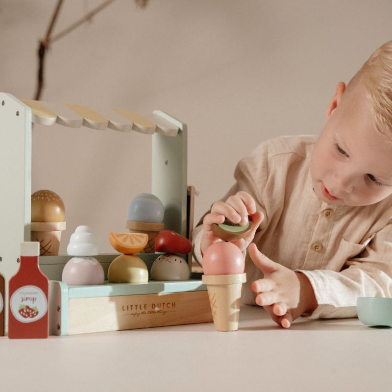 Ice cream shop, gelateria in legno, gioco per bambini, Little Dutch