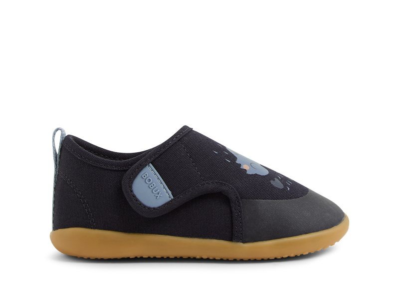 Bobux indoor, scarpe da interno, suola in gomma,nook gufo navy