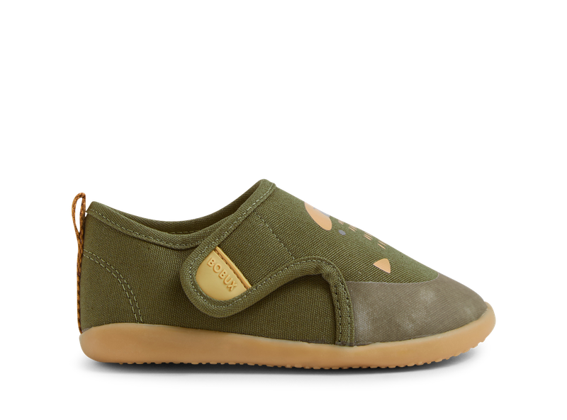 Bobux indoor, scarpe da interno, suola in gomma, nook cat verde