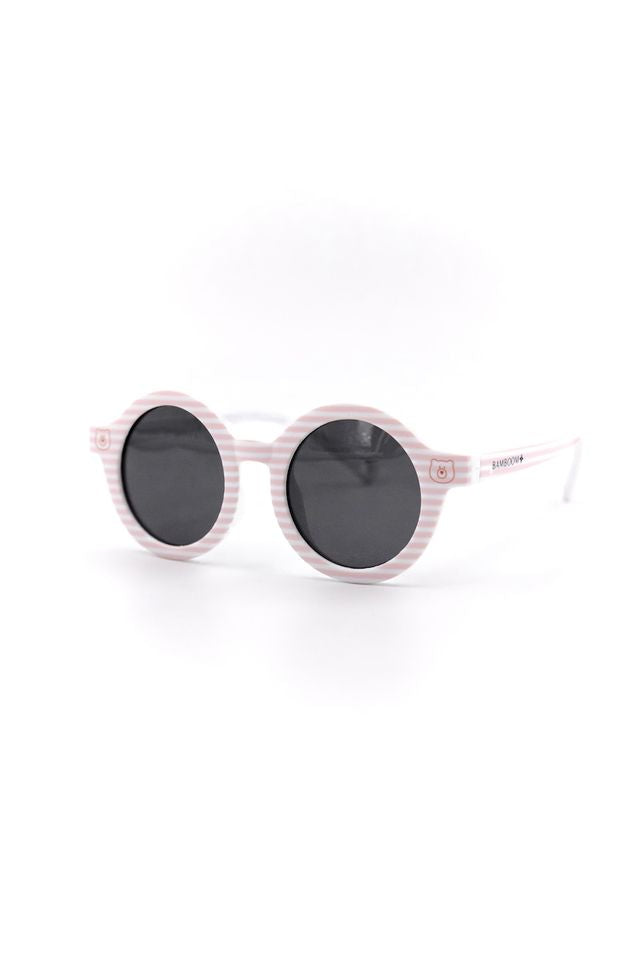 Occhiale da sole con protezione UV400 - PINK STRIPES BEAR, Bamboom