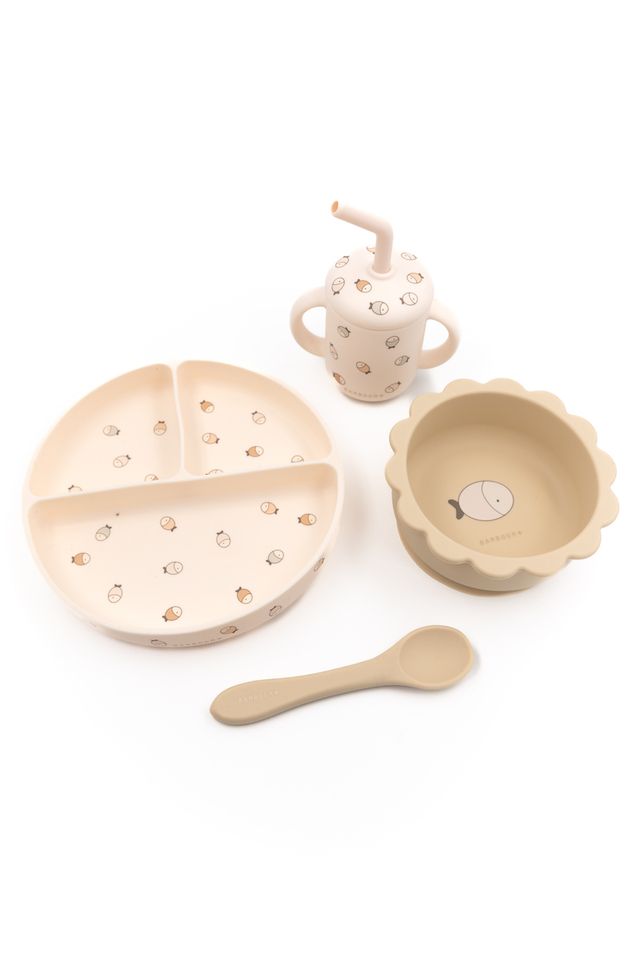 Set pappa in silicone, Dinner set, Bamboom