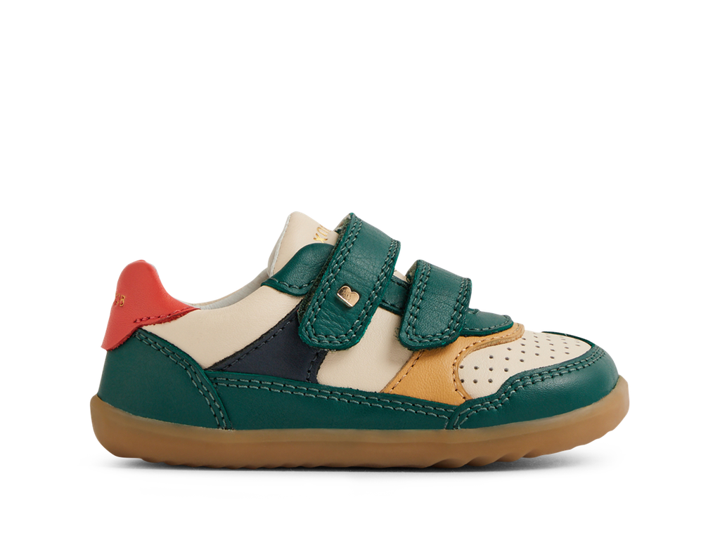 Bobux Step Up Hunter scarpe primi passi in pelle, swan rainforest