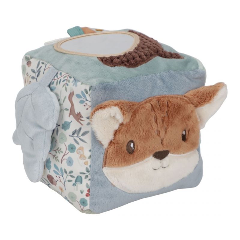 Cubo di attività morbido multisensoriale a tema Forest Friends, Little Dutch