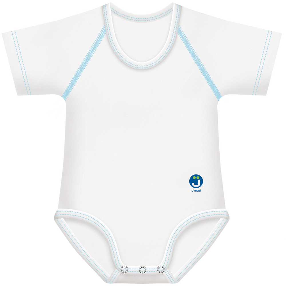 Body neonato 4 stagioni, taglia unica 0-36 mesi, J Bimbi - Collezione Dinosauri e Draghi - Drago Blu
