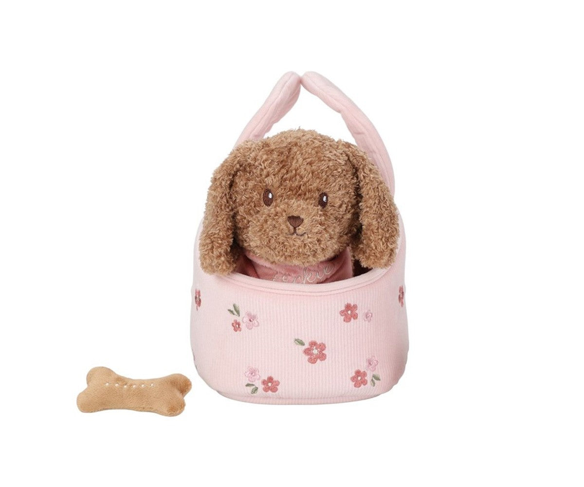 Cane di peluche Jackie con trasportino, Little Dutch