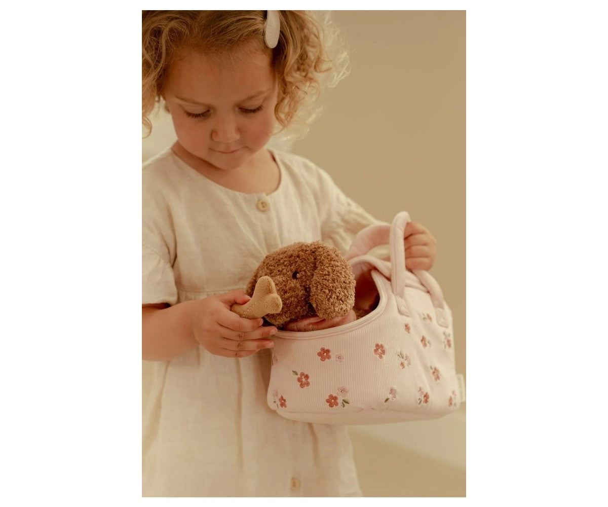 Cane di peluche Jackie con trasportino, Little Dutch