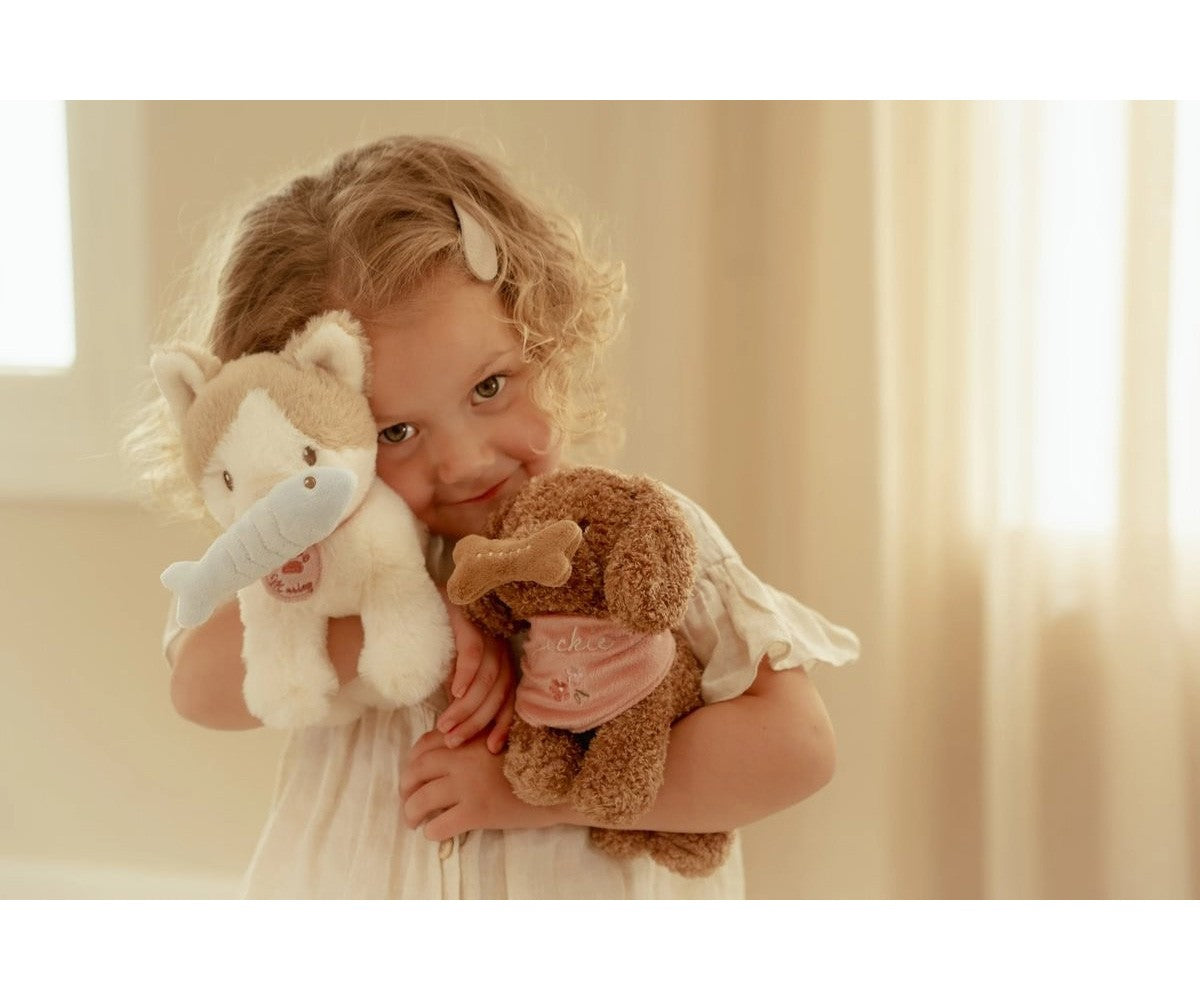 Cane di peluche Jackie con trasportino, Little Dutch