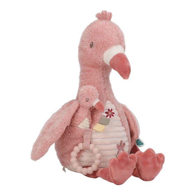 Gioco morbido peluche mamma Fenicottero Multiattività, Activity Cudle, Safari Friends, Little Dutch