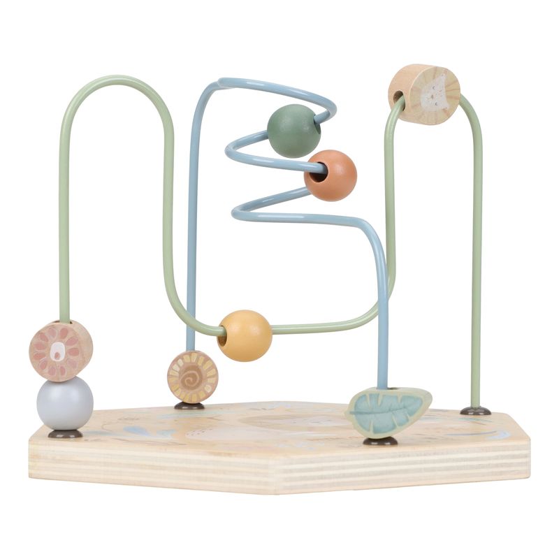 Activity Cube, Hexagon Shape, Cubo esagonale multiattività vari incastri in legno, Safari Friends, Little Dutch