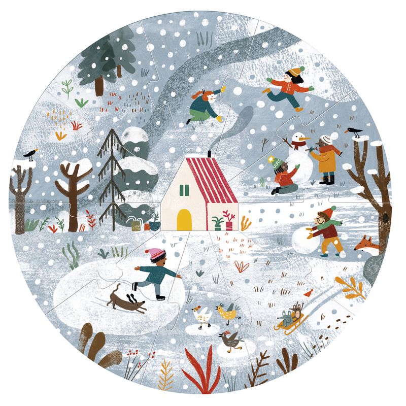 Puzzle A home for nature assemblato completo versione invernale