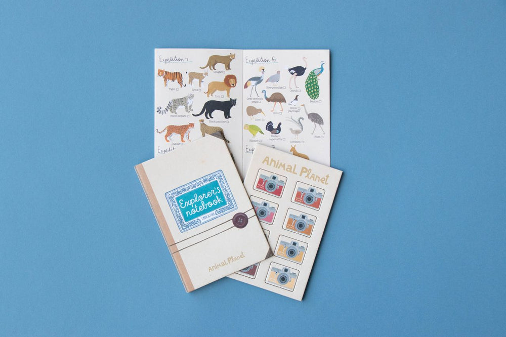 Taccuino dell'esploratore e segnaposti del Puzzle Animal Planet