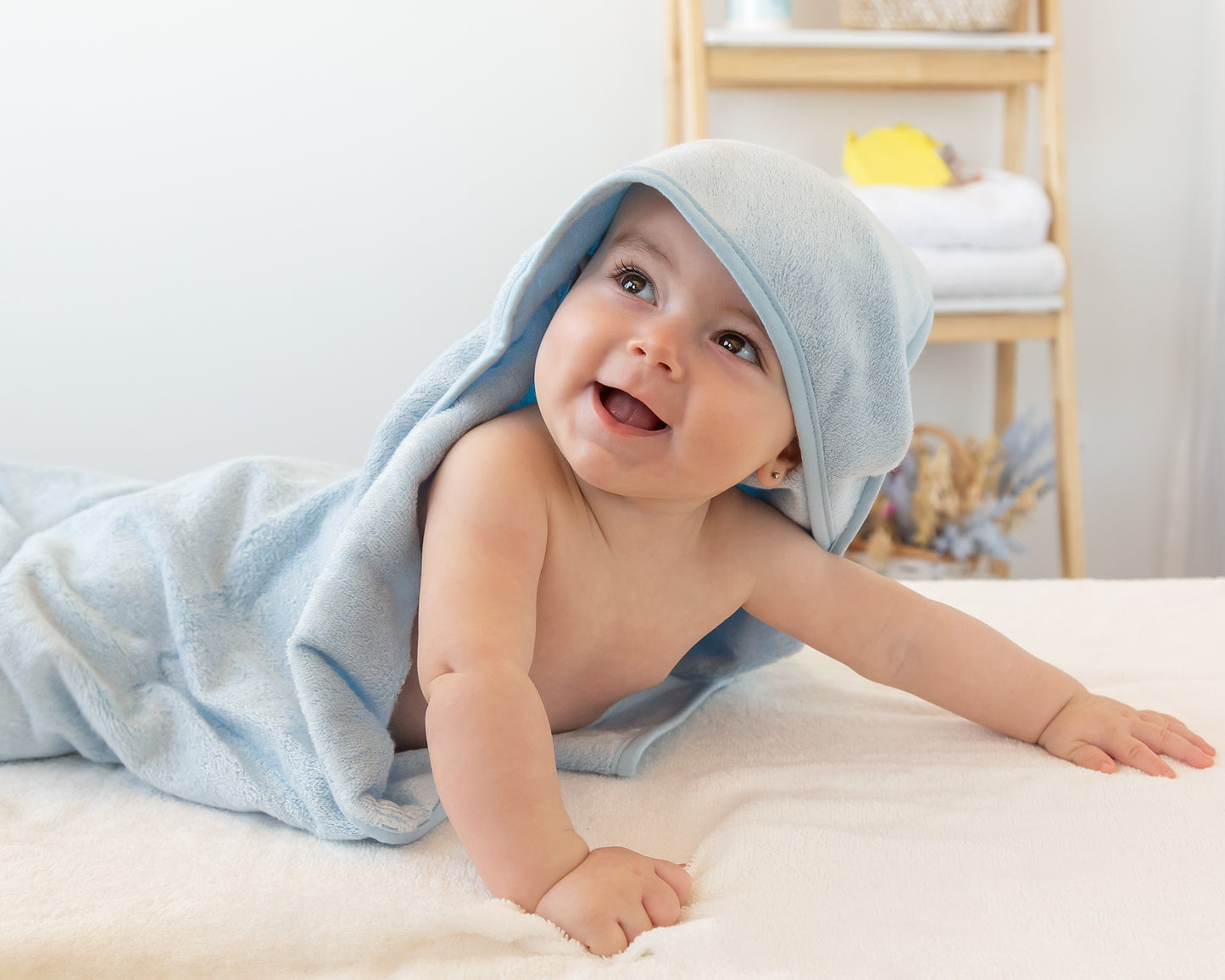 Asciugamano con cappuccio 100% bambù, Kiokids