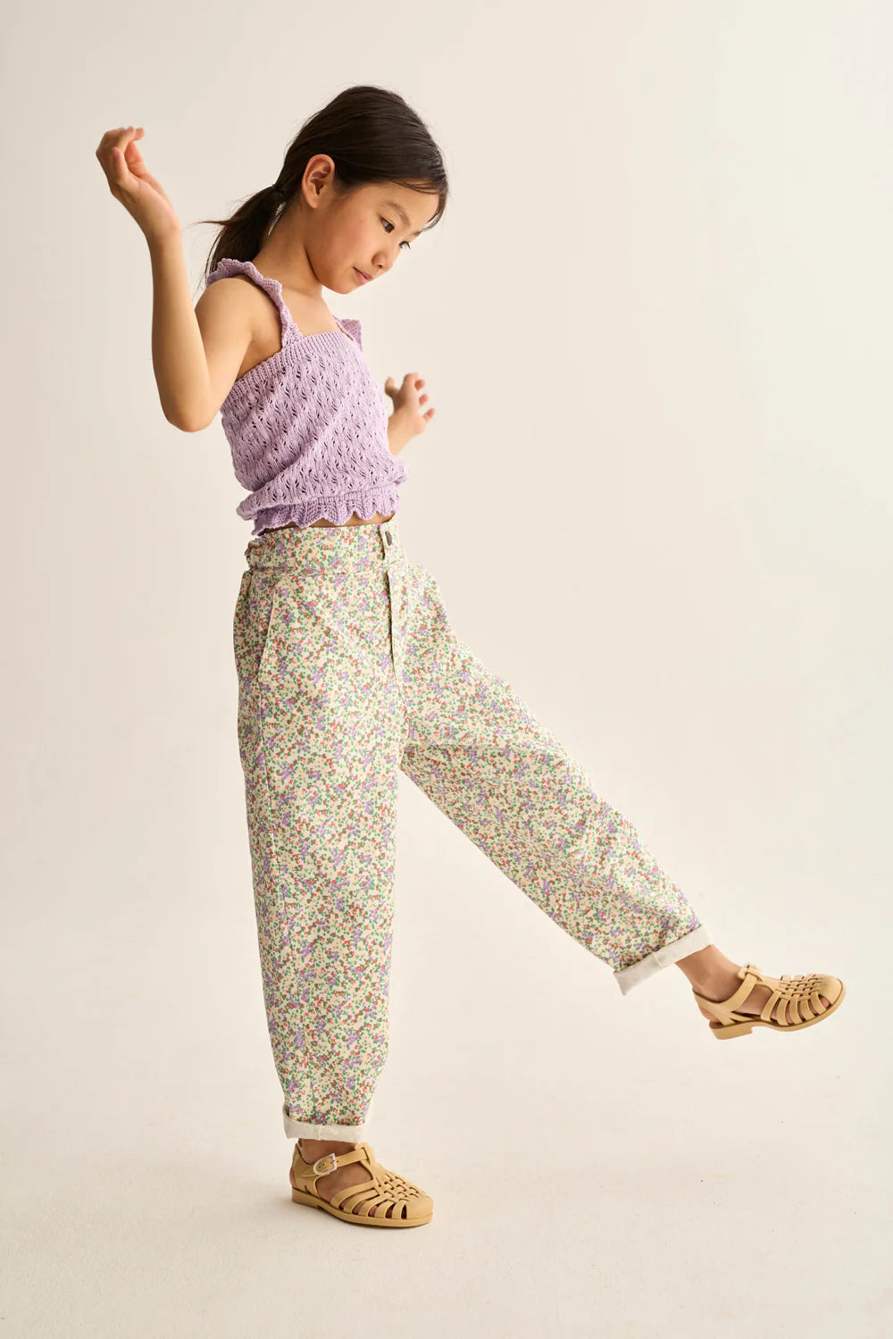 Pantalone ATENAS fantasia floreale multi, Cozmo