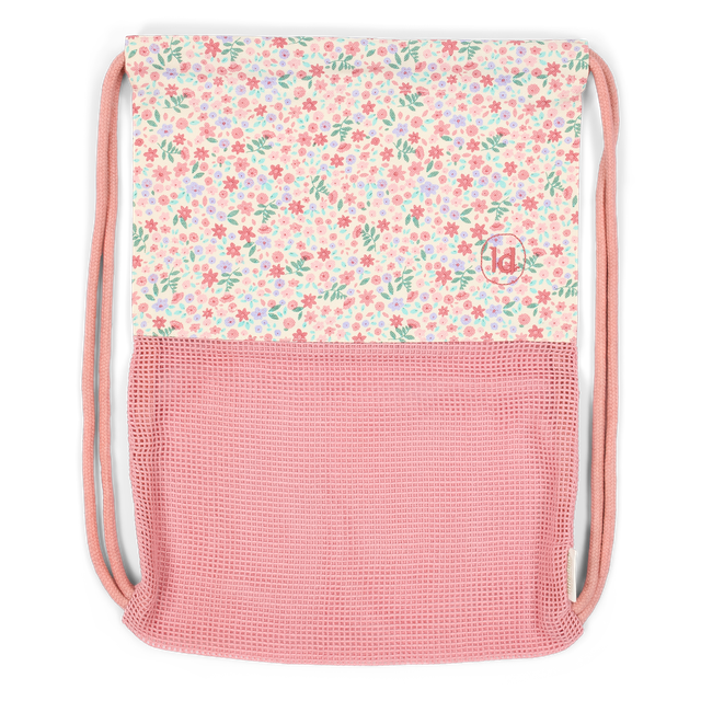 Beach bag bimba con retina, fantasia floreale, Little Dutch