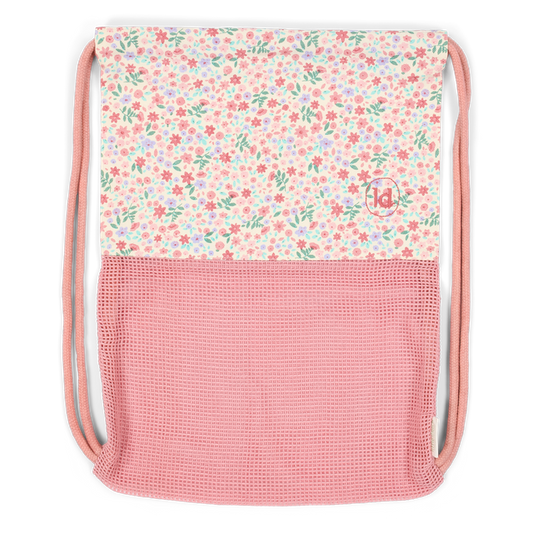 Beach bag bimba con retina, fantasia floreale, Little Dutch