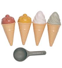 Set FORMINE da spiaggia GELATO, Beach set, gioco per bambini, Little Dutch
