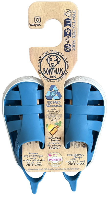 Sandali in gomma per la spiaggia BIOTY di Boatilus, colore Caraibe(blu petrolio)