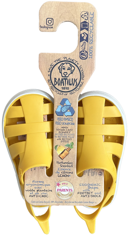 Sandali in gomma per la spiaggia BIOTY di Boatilus, colore Yellow