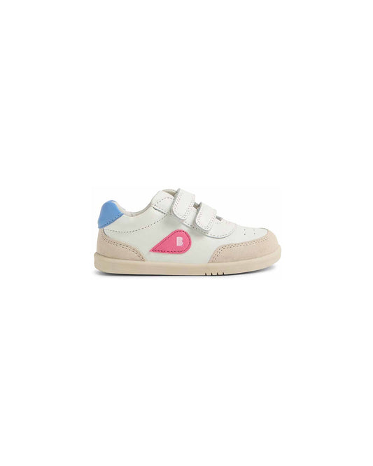 Bobux I walk Champ scarpe in pelle per camminatori esperti, Chalk white pink lemonade