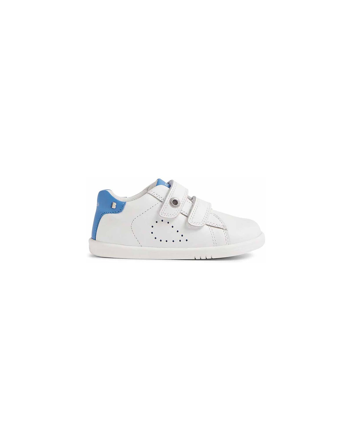 Bobux I WALK MAVERICK scarpe in pelle per camminatori esperti, colore WHITE-AZURE