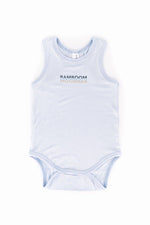 Body Canottiera azzurro senza maniche con stampa logo Bamboom, Bamboom