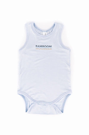 Body Canottiera azzurro senza maniche con stampa logo Bamboom, Bamboom