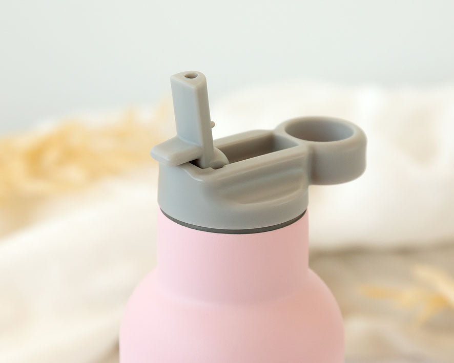 Borraccia termica in acciaio inox, rosa o azzurra, 350 ml, Kiokids