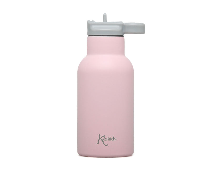 Borraccia termica in acciaio inox, rosa o azzurra, 350 ml, Kiokids