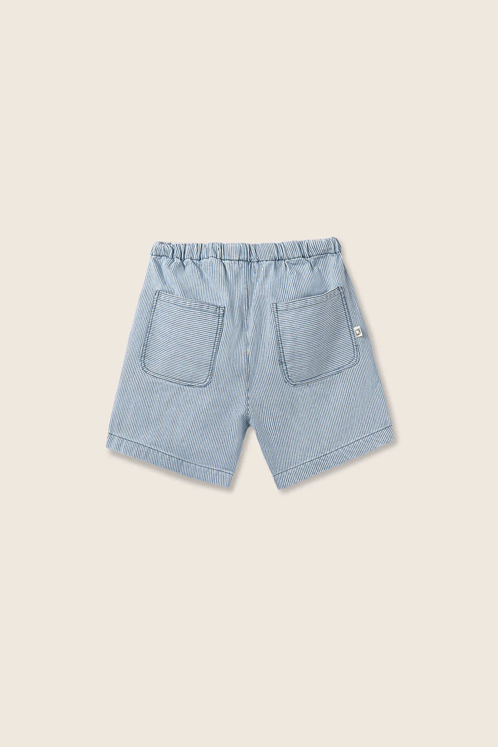 Pantaloncino CEDAR in denim azzurro a righe sottili blu, Cozmo