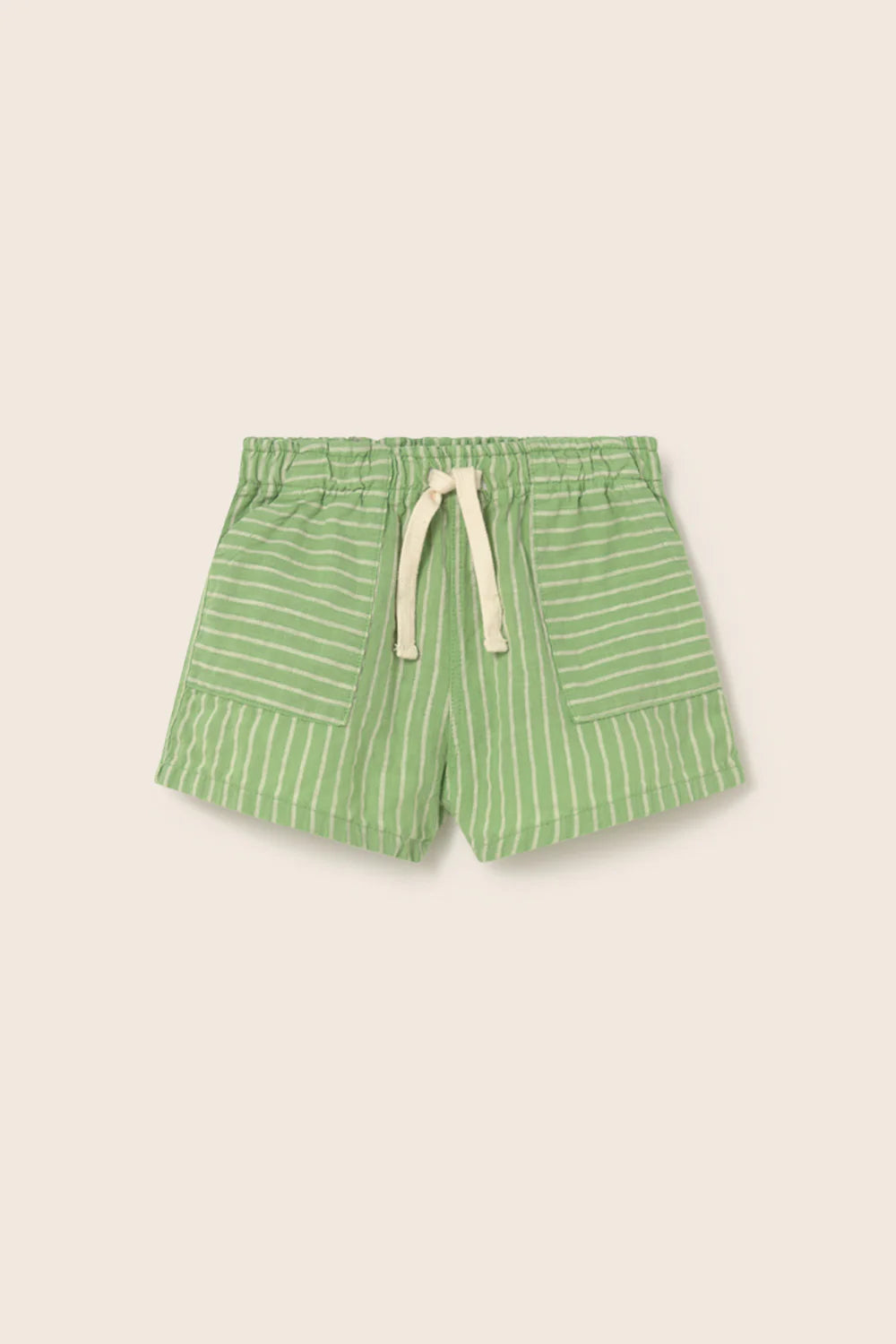 Pantaloncino CIRO 100% cotone verde mela a righe, Cozmo