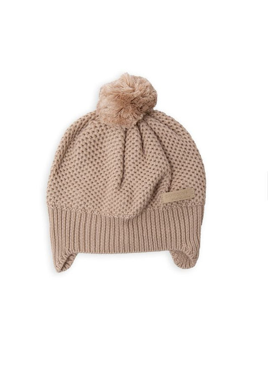 Cappellino Knitted Pompon, VINTAGE PINK, Berretto con pompon, in viscosa di bambù e cotone, Bamboom
