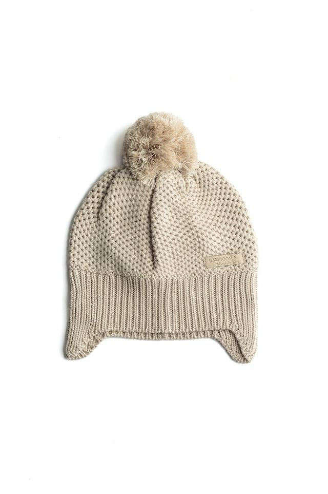 Cappellino Knitted Pompon, WARM WHITE, Berretto con pompon, in viscosa di bambù e cotone, Bamboom