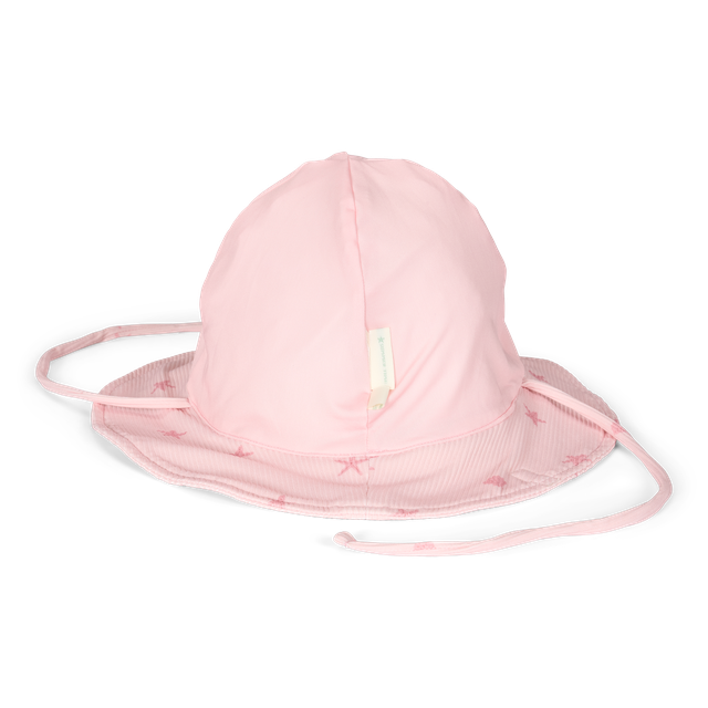 Cappellino rosa con stelline, con laccetti, Little Dutch
