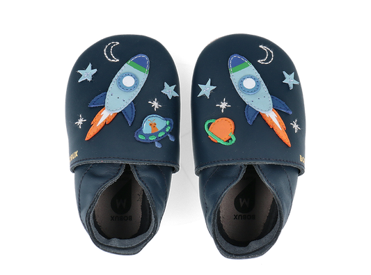 Bobux babbucce Soft Sole Cosmic Rocket blu Navy