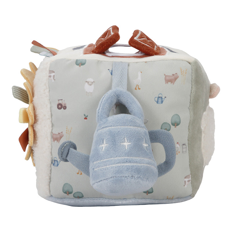 Cubo di attività morbido multisensoriale a tema Little Farm, Little Dutch